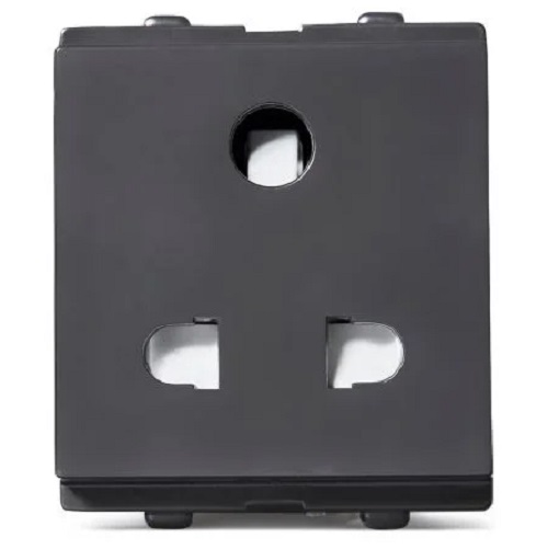 6 AX , 2 in 1 Socket with Shutter, 2 Module , Schneider Opale - Coke Grey